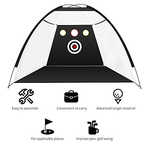 10 Foot Golf Practice Net with 3 Chipping Targets - Deluxe Golf Nets