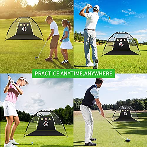 10 Foot Golf Practice Net with 3 Chipping Targets - Deluxe Golf Nets