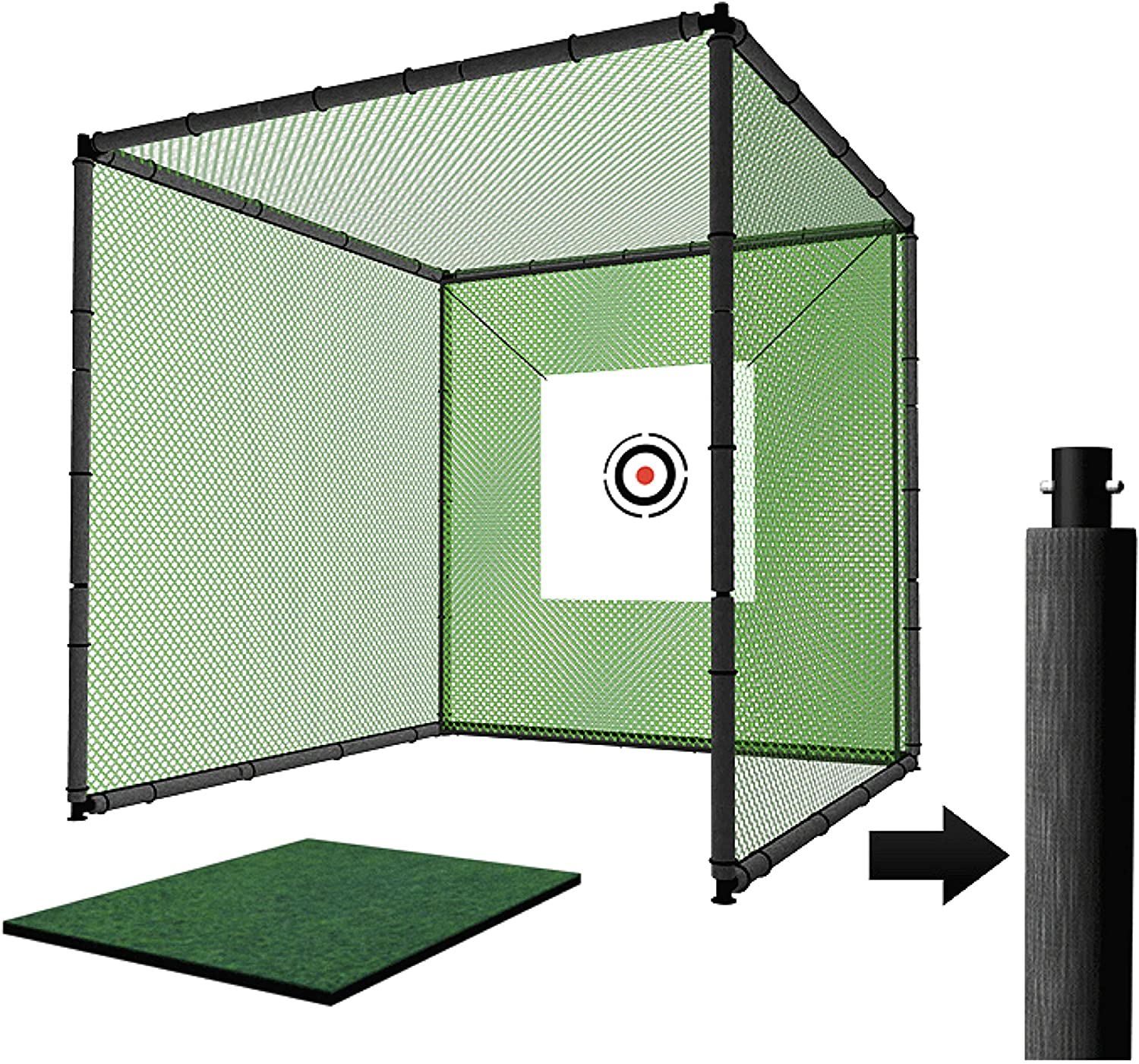 10 Foot Steel Golf Cage - Home Driving Range - Golf Cage Set