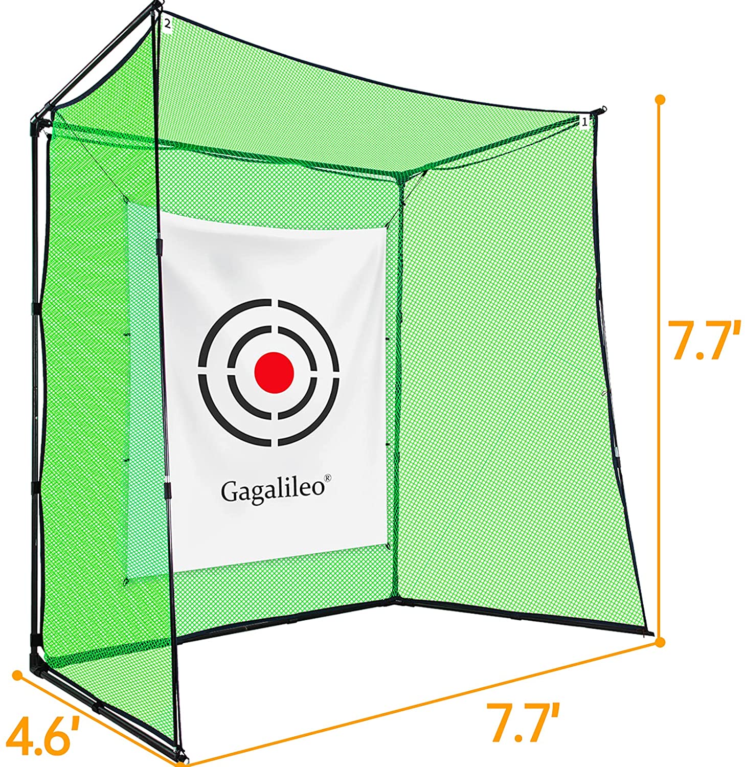 10x10 Golf Cage - Deluxe Golf Cage with Golf Target & Golf Hitting Mat