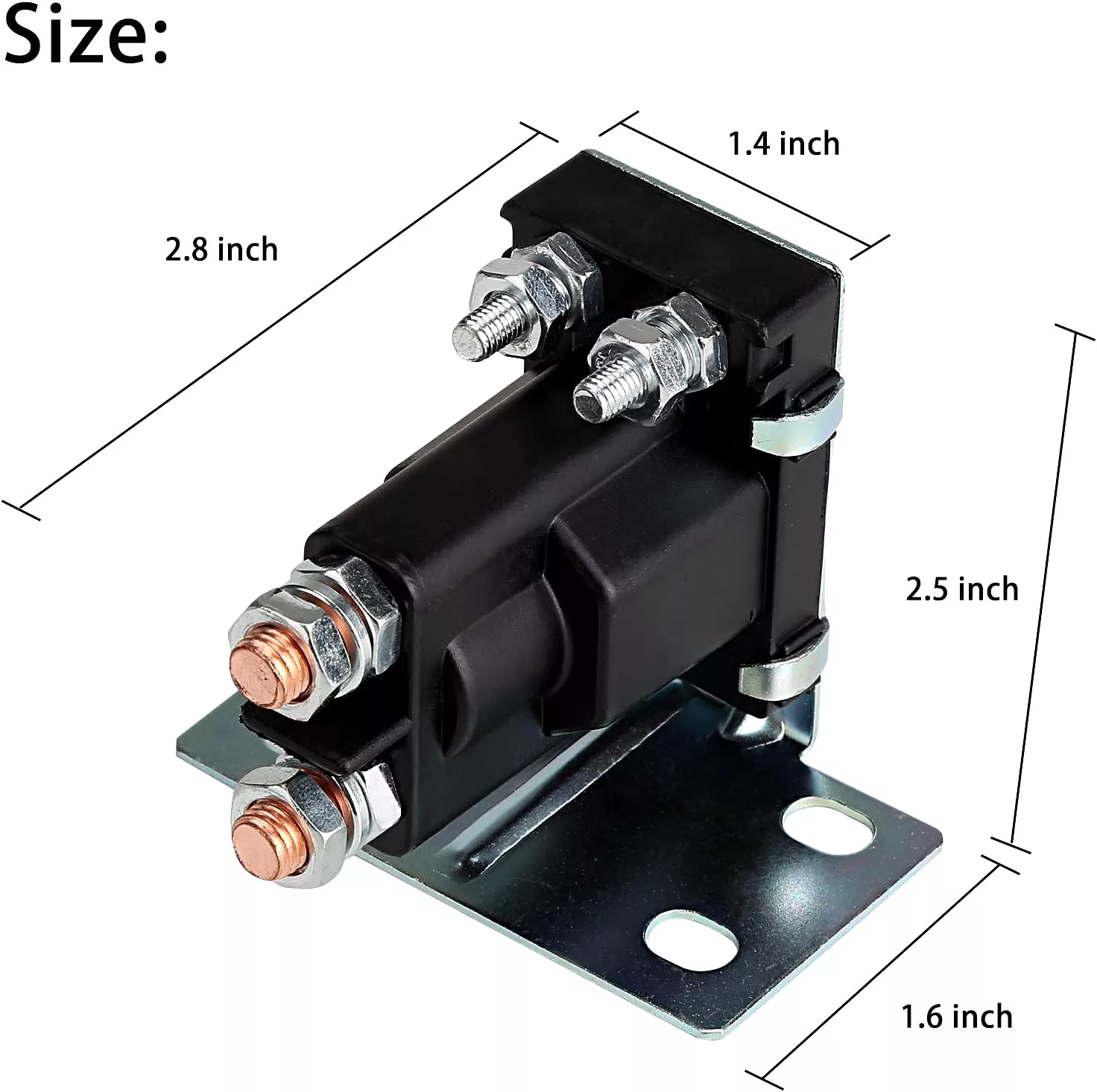 12V 4 Terminal Golf Cart Solenoid for EZGO TXT Marathon Gas 2/4 Cycle - 10L0L