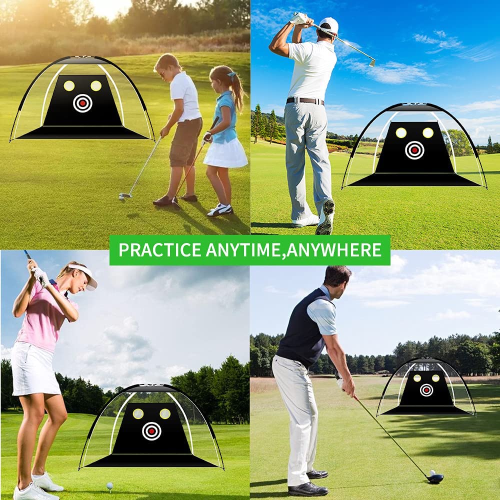 2022 Deluxe Golf Practice Net & Mat Bundle - Free Golf Balls & Tees