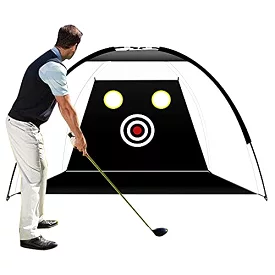 2022 Deluxe Golf Practice Net & Mat Bundle - Free Golf Balls & Tees