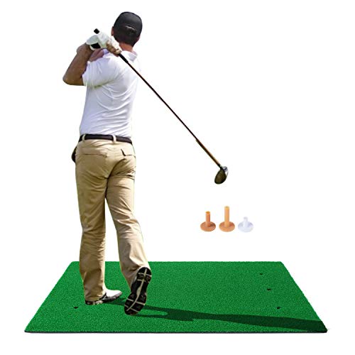 3x5 Foot Golf Hitting Mats with Rubber Tees - Large Golf Practice Mat