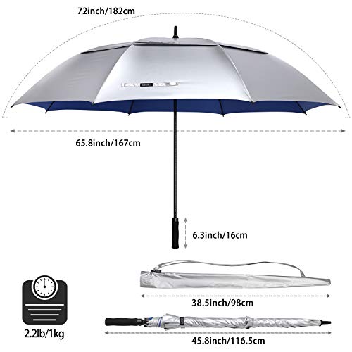 72 Inch Huge Golf Umbrella - Oversized Windproof Golf Umbrellas