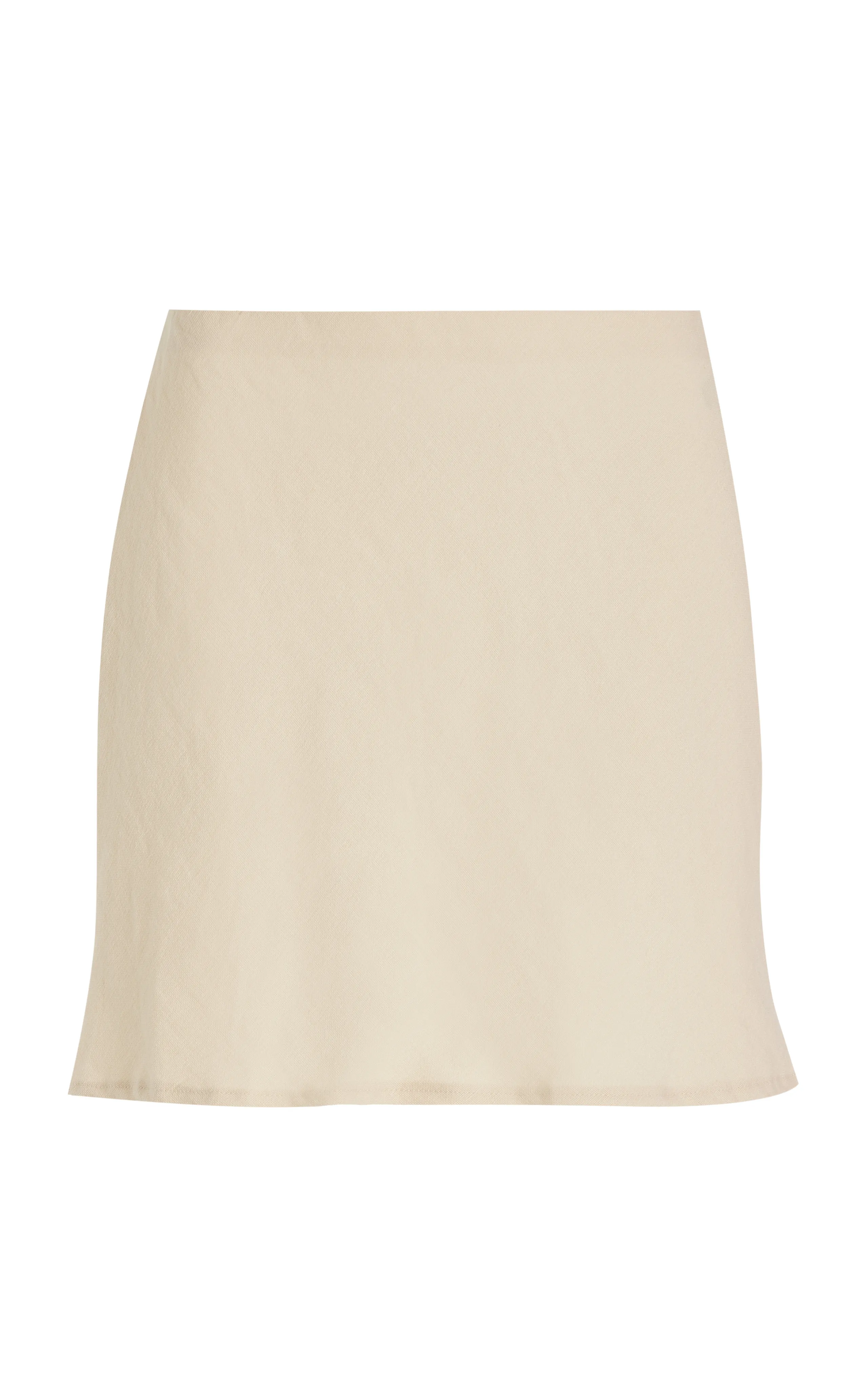 Anemos Bias-Cut Linen-Blend Mini Skirt