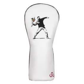 Banksy Flower Thrower Driver Headcover White