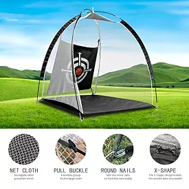 BASIC Starter Golf Practice Net - 1m and 2m Black Nets