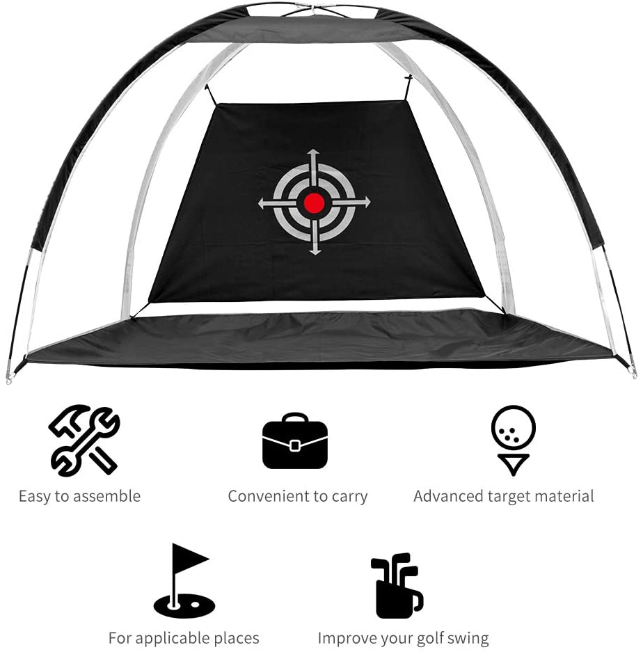 BASIC Starter Golf Practice Net - 1m and 2m Black Nets