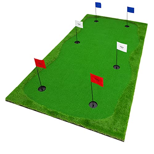 Bigger 12'x5' Golf Putting Greens for Indoor & Outdoor Putting Practice