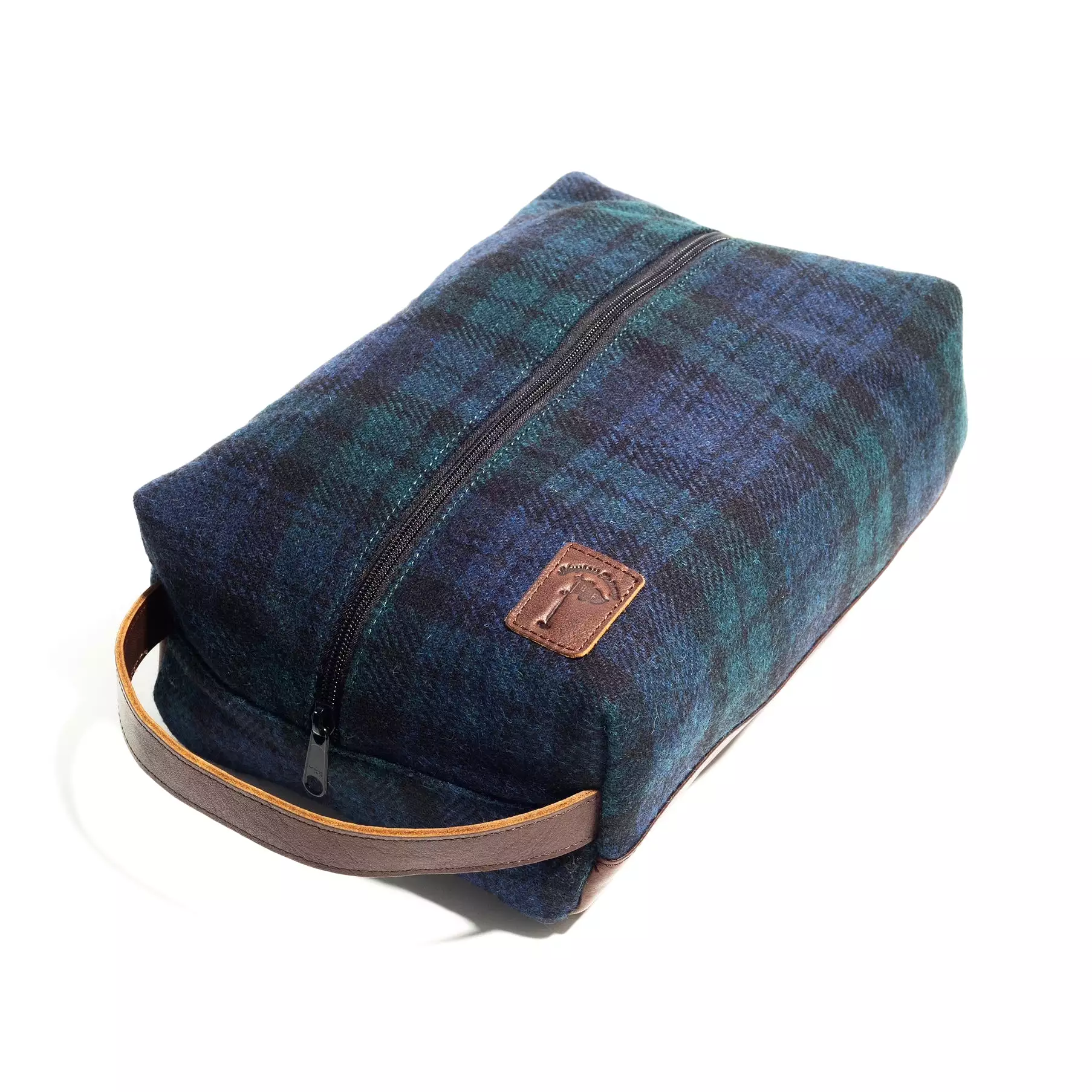 Bluegrass Fairway Shoe Bag in Harris Tweed Black Watch