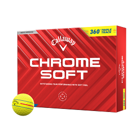 Callaway Chrome Soft Yellow 360 Triple Track 2024 Golf Balls