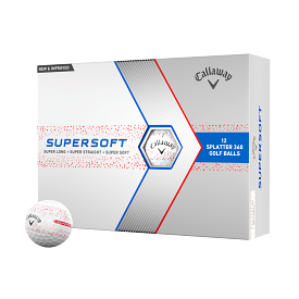 Callaway Supersoft Splatter 360 Red Golf Balls Dozen