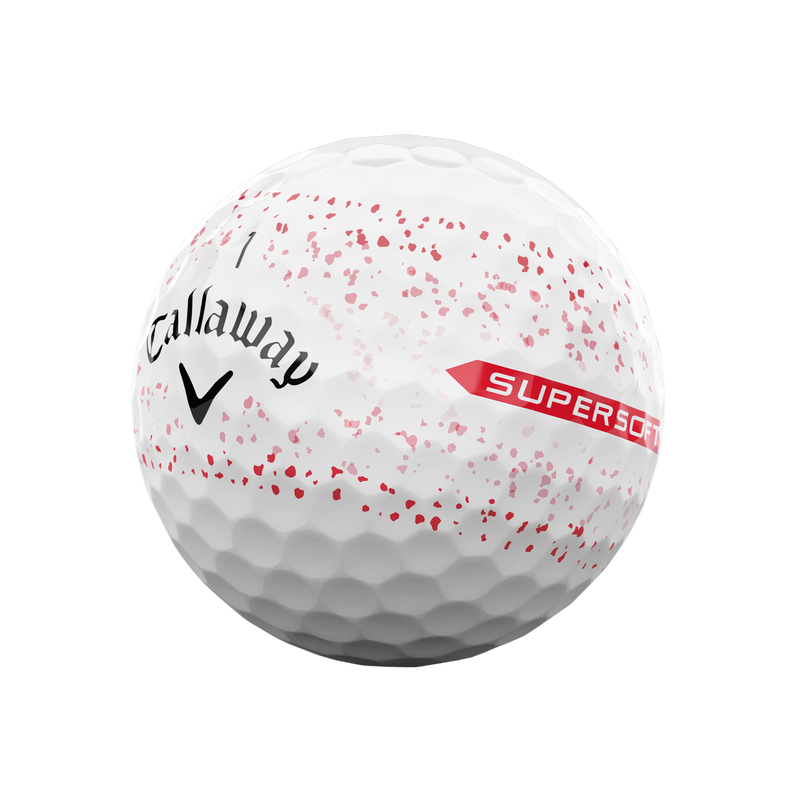 Callaway Supersoft Splatter 360 Red Golf Balls Dozen