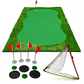 Deluxe Large 5x10 Foot Golf Putting Green - Includes Free Golf Chipping Net