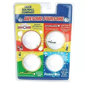 Fathers Day Golf Gag Gift - The World's Best Trick Golf Balls (4 Pack)