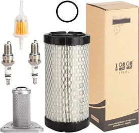 For EZGO Golf Cart Tune Up Kit for TXT RXV Air Filter Oil Filter Fuel Filter Spark Plug - 10L0L