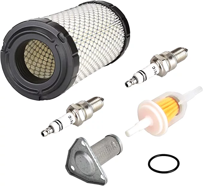 For EZGO Golf Cart Tune Up Kit for TXT RXV Air Filter Oil Filter Fuel Filter Spark Plug - 10L0L