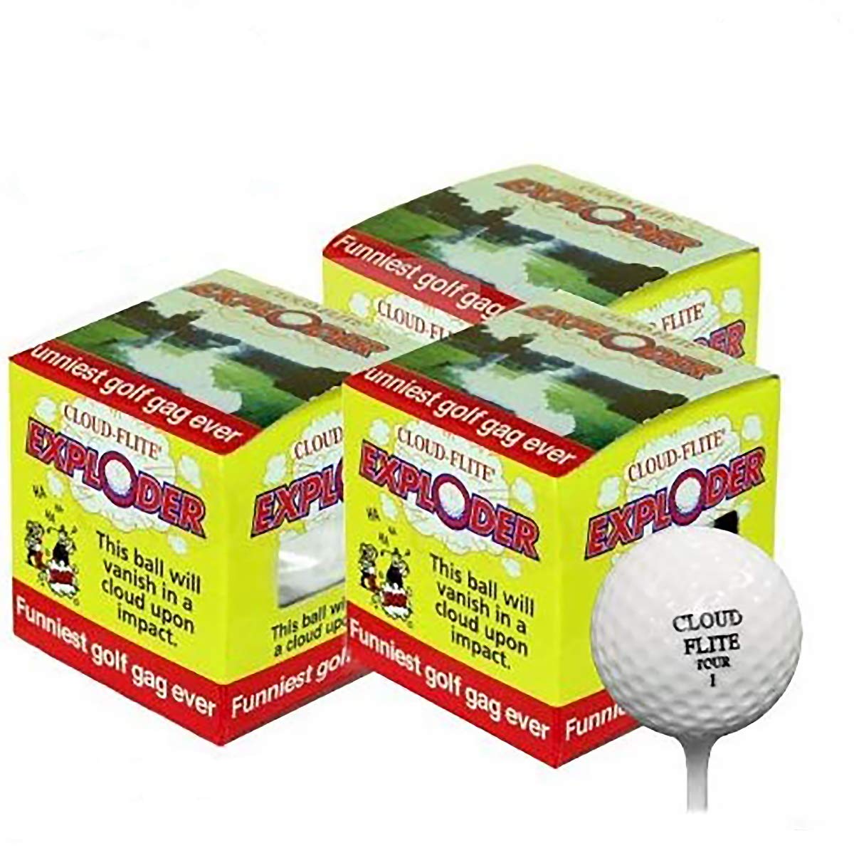 Funny Golf Gifts - Exploding Golf Balls - Pack of 3 - Golf Gag Gifts