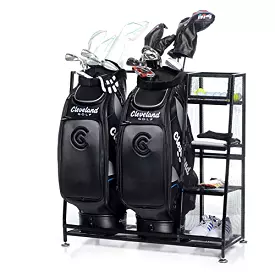 Golf Bags Organizer - Extra Large Size - Fit 2 Golf Bags and Other Golfing Equipment