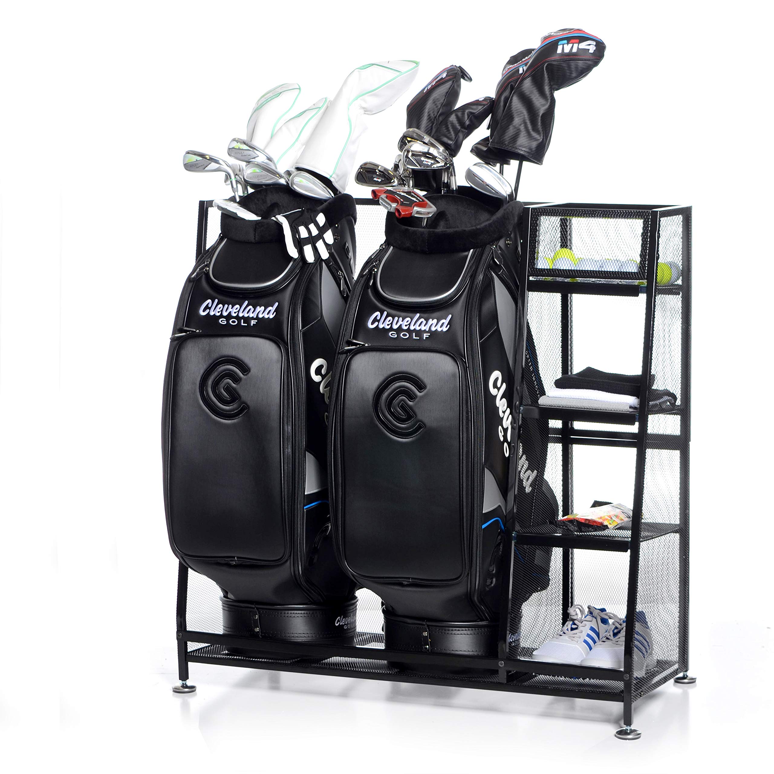 Golf Bags Organizer - Extra Large Size - Fit 2 Golf Bags and Other Golfing Equipment