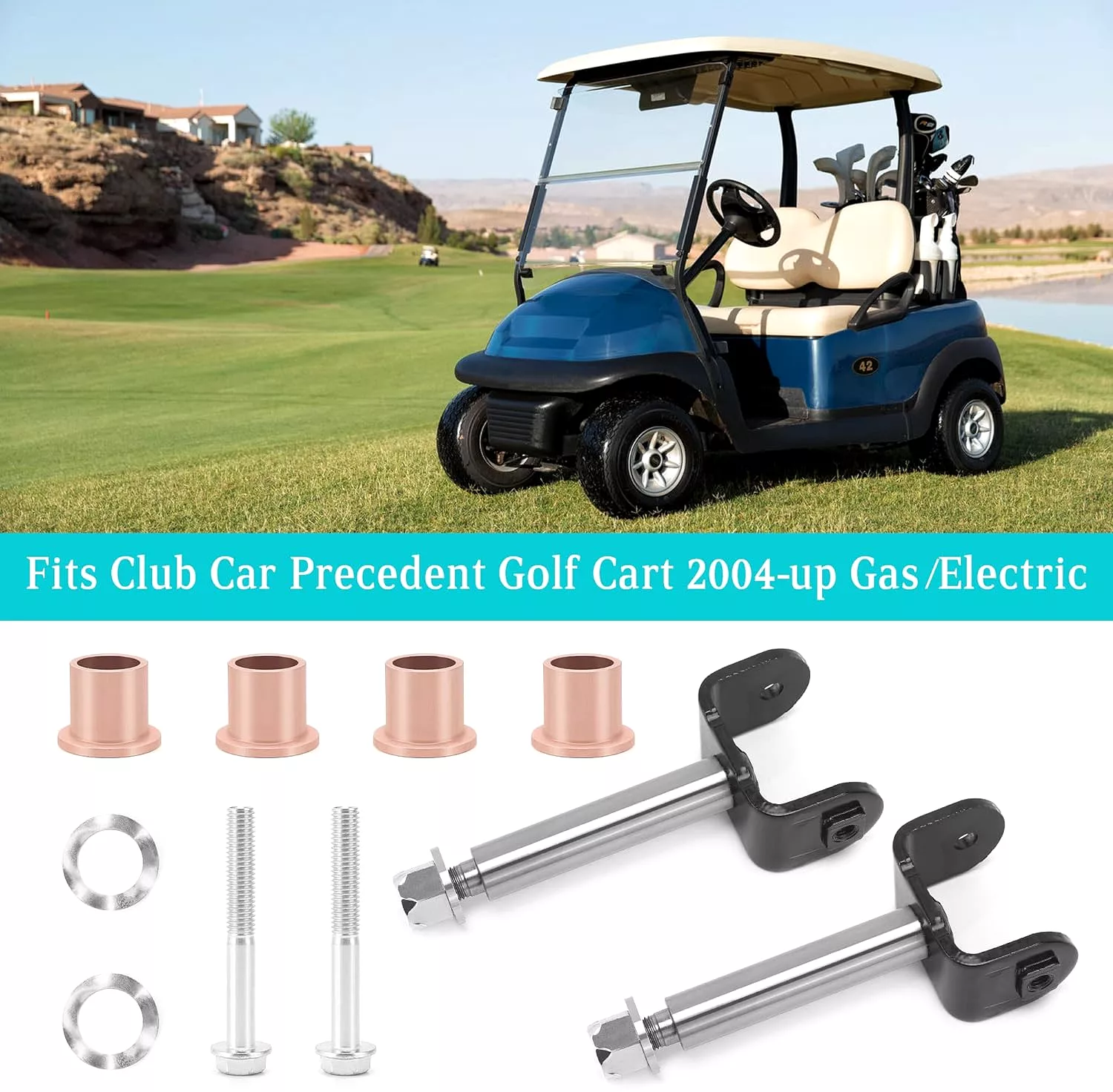 Golf Cart Front End King Pin Kit for Club Car Precedent 2004-up G&E - 10L0L