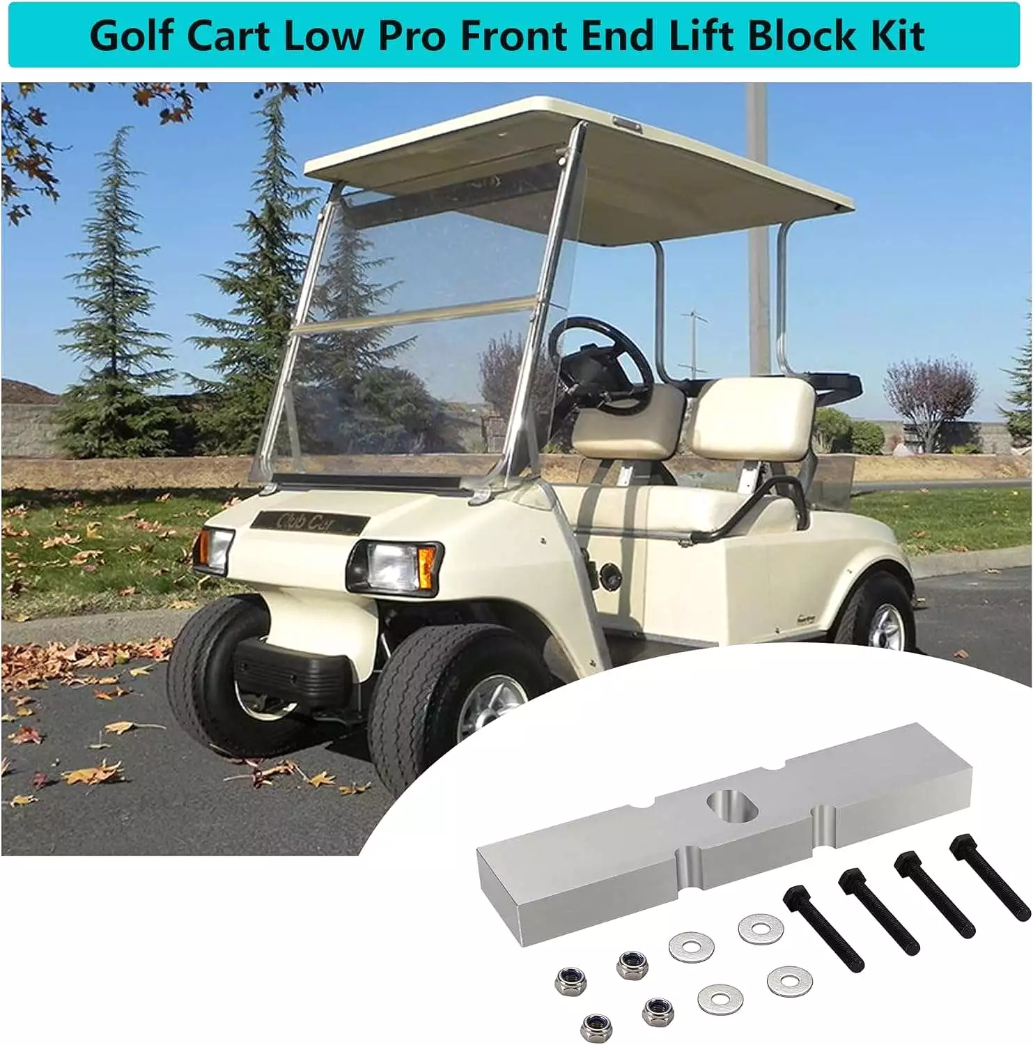 Golf Cart Low Pro Front End Lift Kit Block for Club Car DS Gas & Electric |10L0L