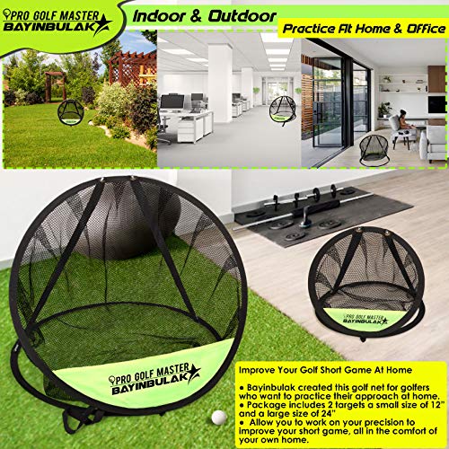 Golf Chipping Practice Nets for Backyard (Set of 2) - Outdoor Golf Game Set