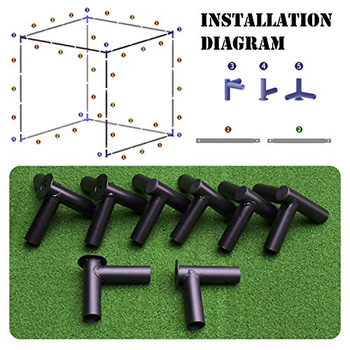 Golf Home Driving Range - Steel 10x10x10 Golf Cage Bundle