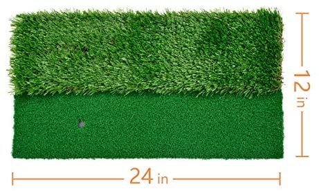 Golf Mat  Hitting 2-in-1 Turfs - 12x24 Dual Turf Golf Mats