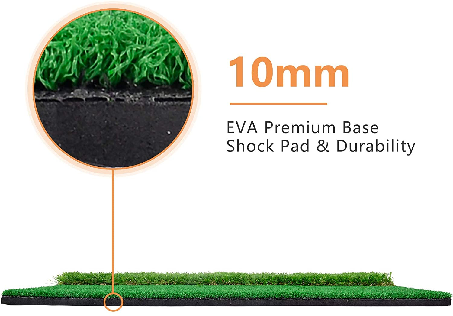 Golf Mat  Hitting 2-in-1 Turfs - 12x24 Dual Turf Golf Mats