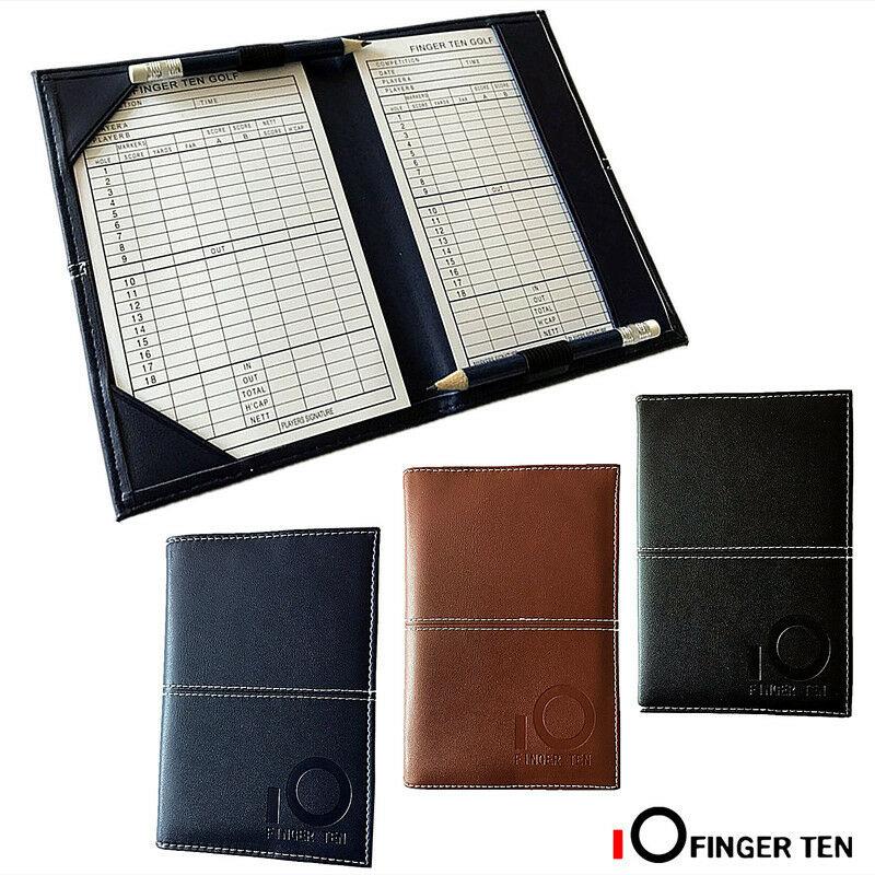 Golf Scorecard Holder Yardage Book - Leather Golf Scorebook