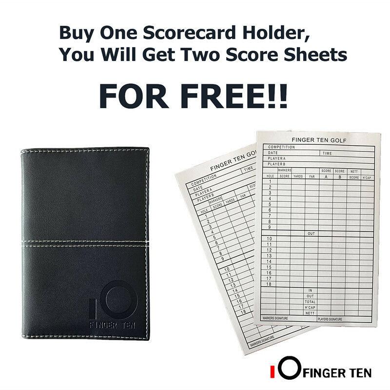 Golf Scorecard Holder Yardage Book - Leather Golf Scorebook