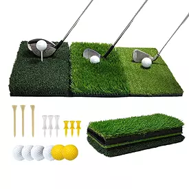 Golf Tri Turf Mat Set - 25x16 3 Turf Golf Mat