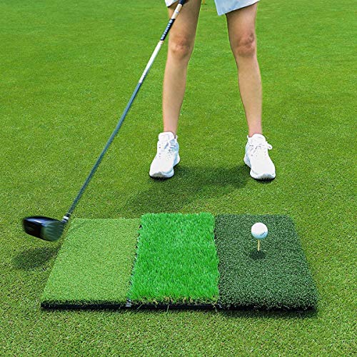 Golf Tri Turf Mat Set - 25x16 3 Turf Golf Mat