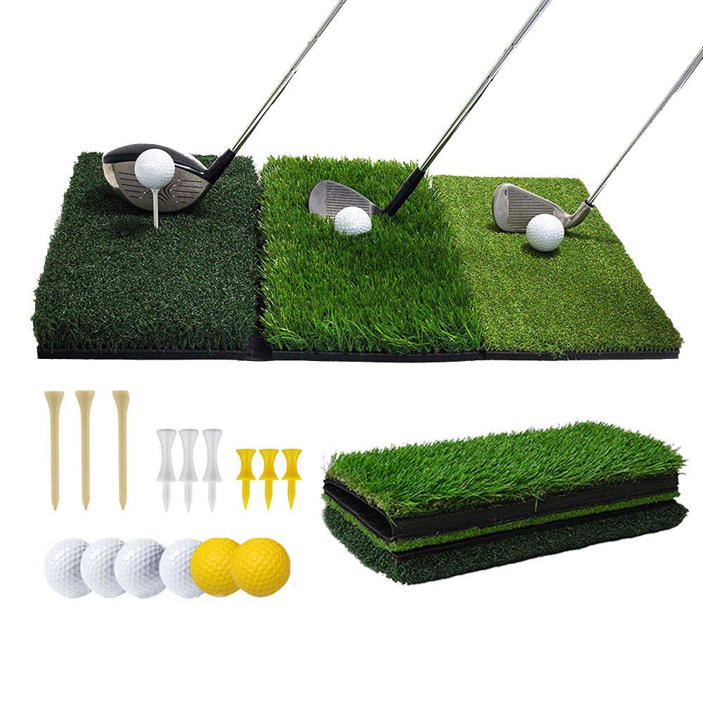 Golf Tri Turf Mat Set - 25x16 3 Turf Golf Mat