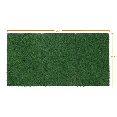 Golf Turf Grass Mat Foldable Practice Hitting Mat - 24x12 Golf Practice Mats