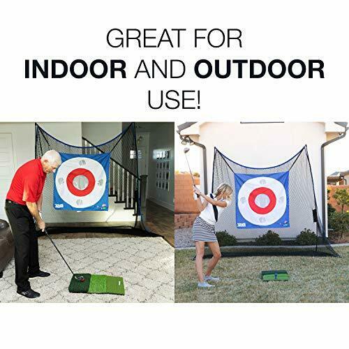 High Quality Heavy Duty 10X7 Golf Practice Net w/ Turf, Tees, and Golf Mat