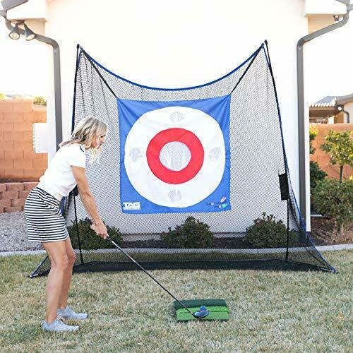 High Quality Heavy Duty 10X7 Golf Practice Net w/ Turf, Tees, and Golf Mat