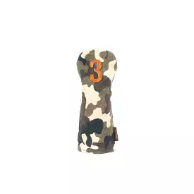 Invitational Edition Waxed Canvas golf Headcover in Camo 3 fairway wood