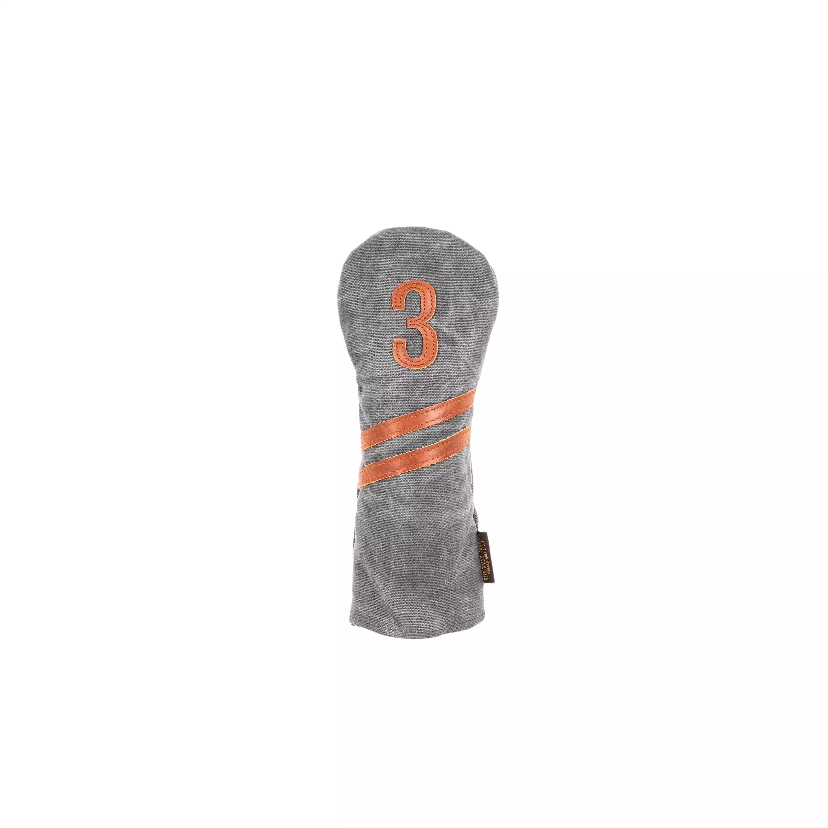 Invitational Edition Waxed Canvas golf Headcover in Charcoal 3 fairway wood