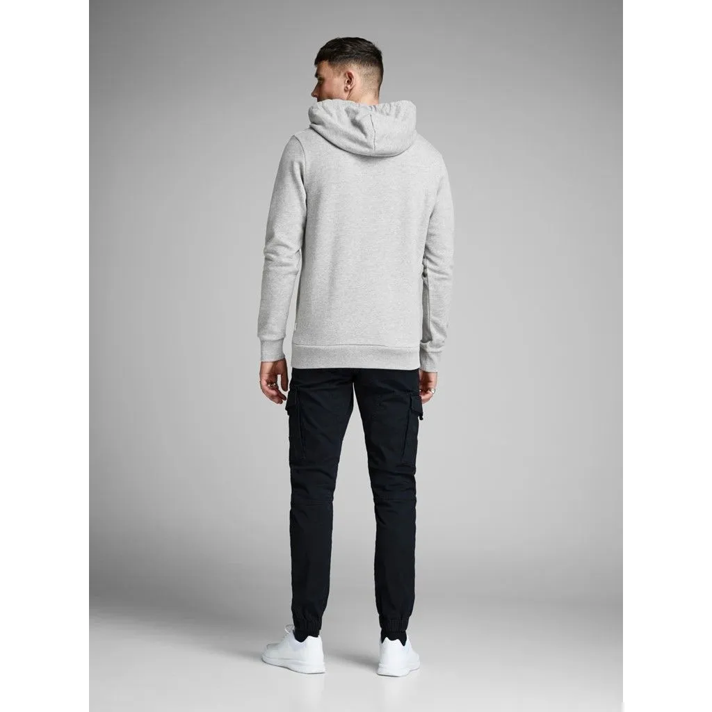 Jack & Jones Retro Logo Hooded Sweatshirts Light Grey