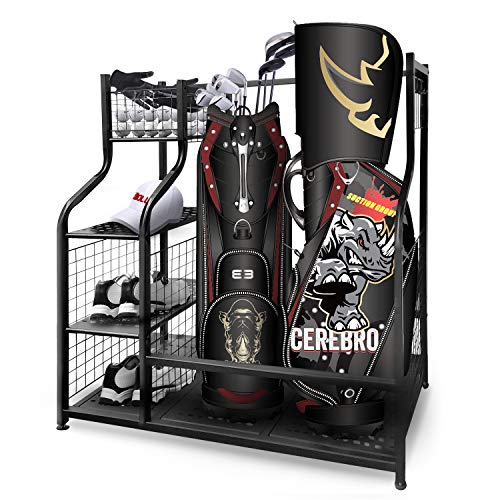 Large Golf Storage Organizer - Golf Bag Storage Stand for Garage