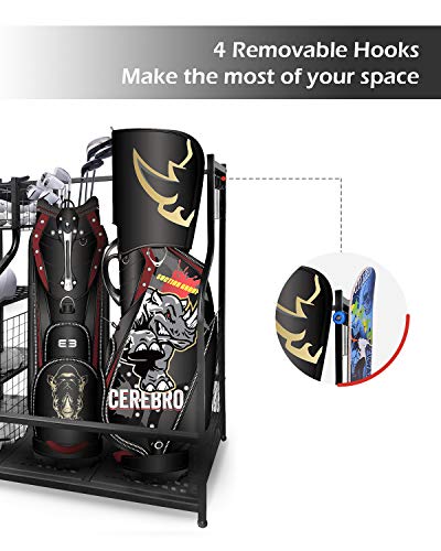 Large Golf Storage Organizer - Golf Bag Storage Stand for Garage