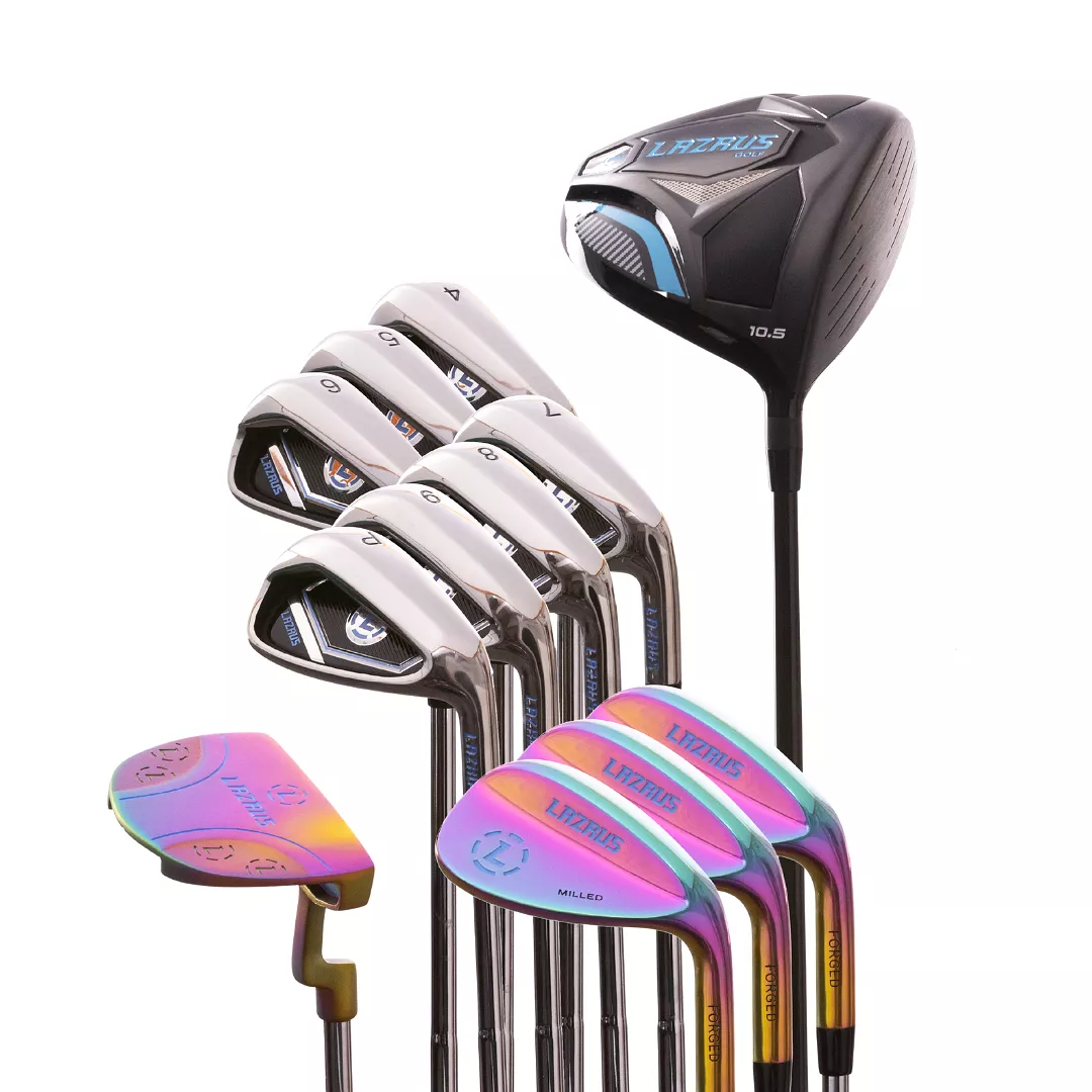 Lazrus Golf 13 pc Set - Driver, 3 Wedges Set, Irons (4-PW), Putter & Bag (optional)