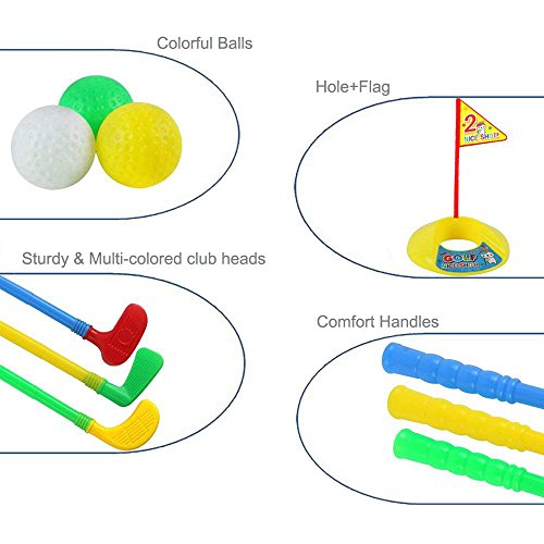 Plastic Golf Clubs - Golf Toys Sets for Toddlers Kids