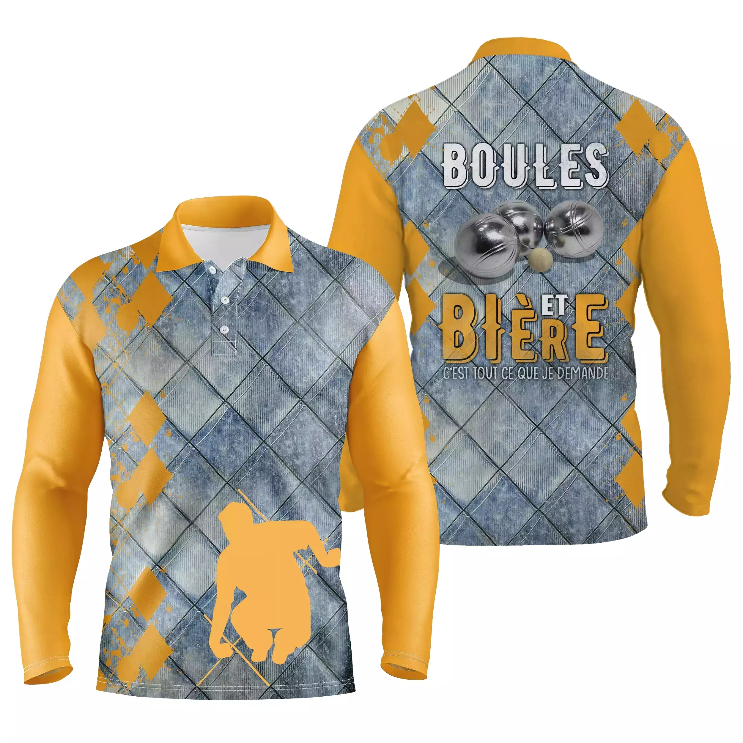 Polo Pétanque Homme Femme, Cadeau Humour Bouliste, Boules Et Bière - Tout Ce Que Je Demande - CT19112219