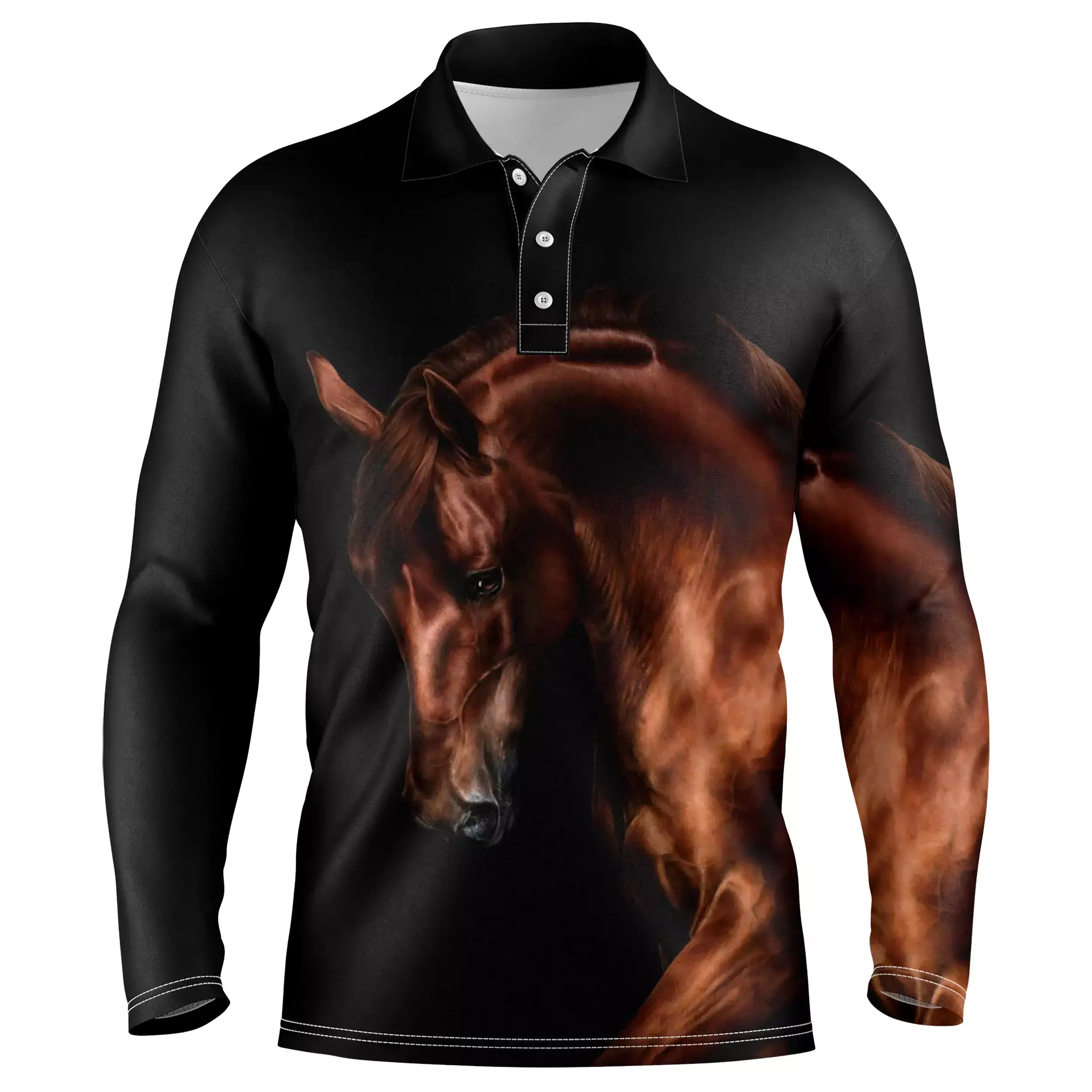 Polo quitation Homme Femme, Cadeau Original Fan des chevaux - CT24082221