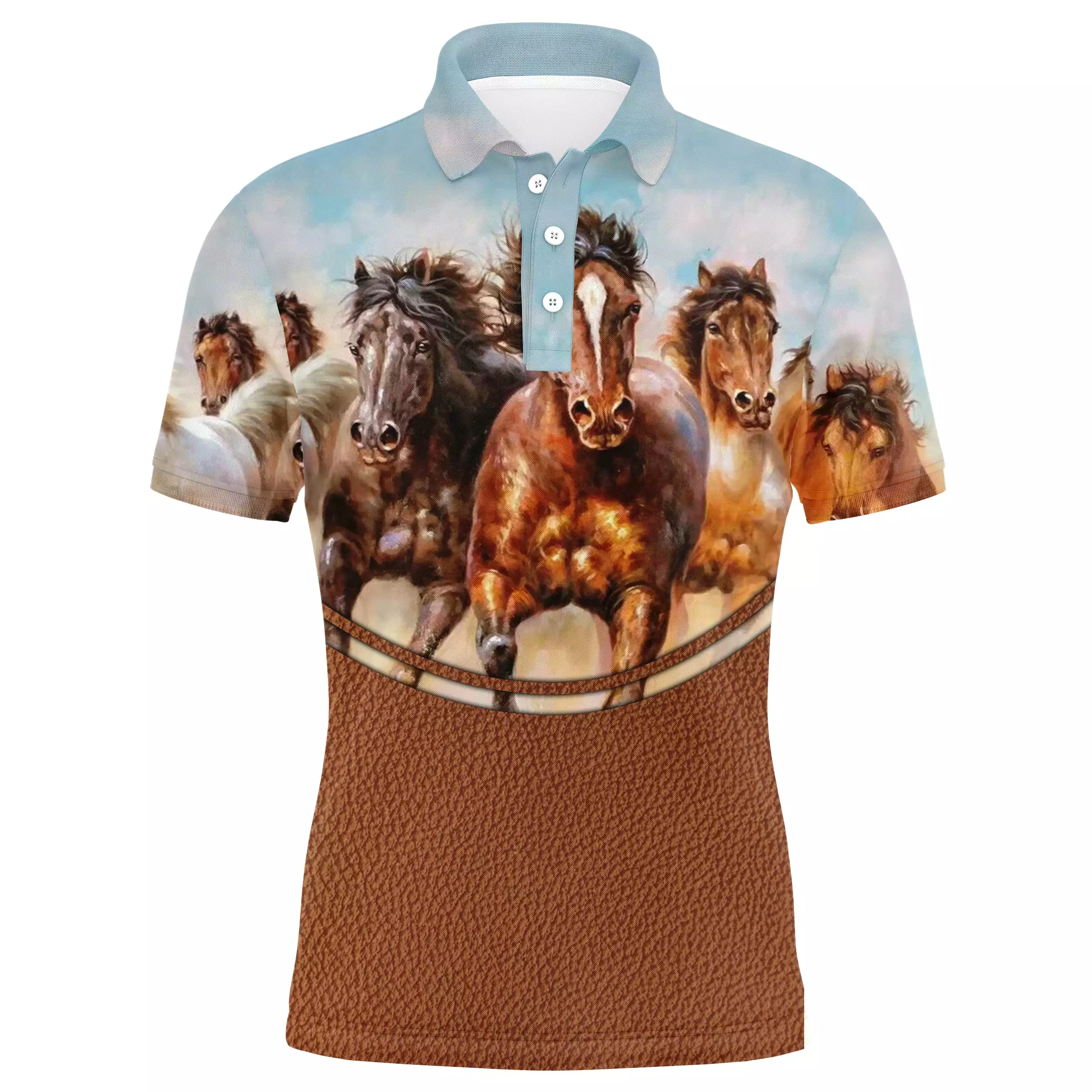 Polo quitation Homme Femme, Cadeau Original Fan Des Chevaux, Les Chevaux - CT24082224