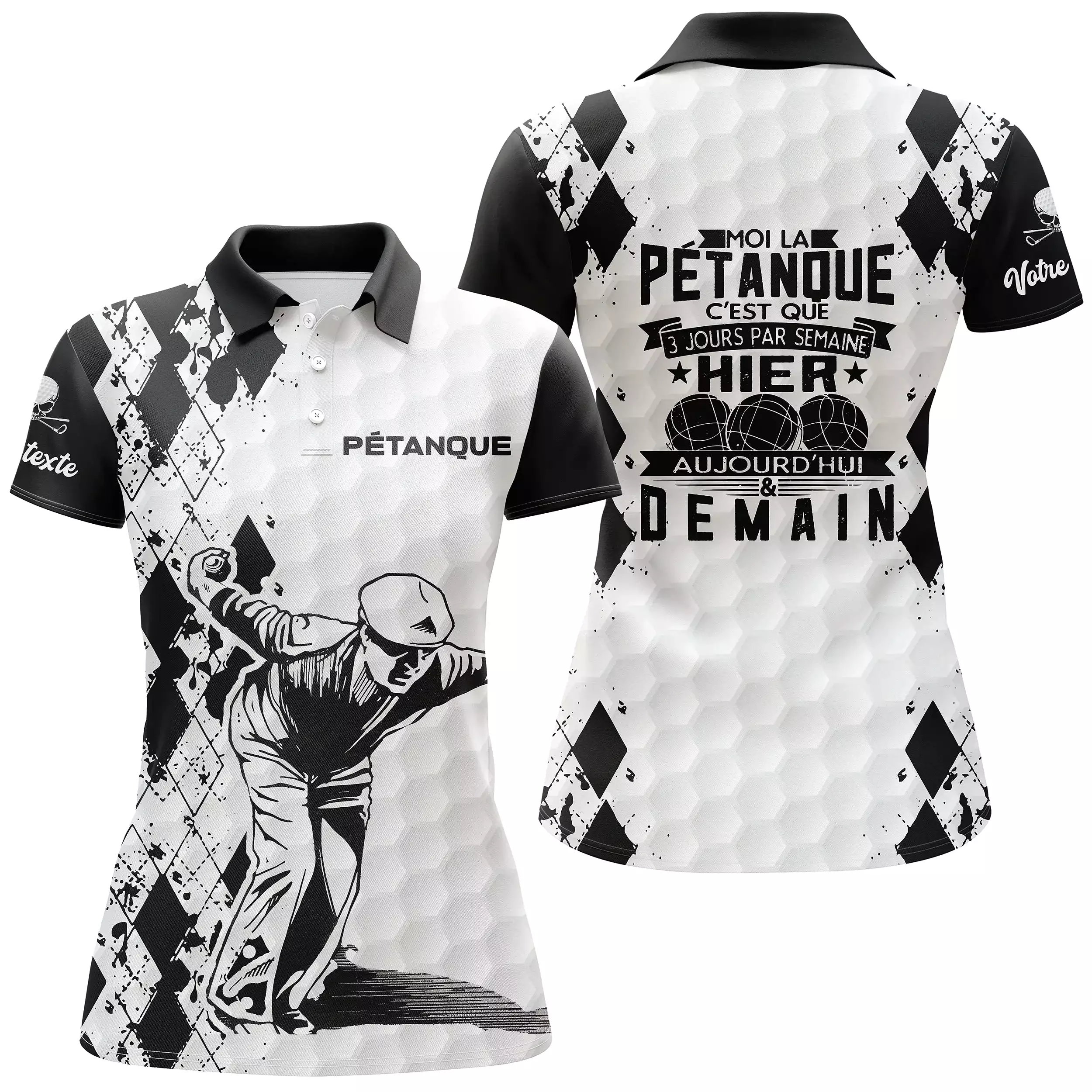 Polo Sport Homme Femme, Cadeau Humour Personnalisé Bouliste, Fan Pétanque - CT10112221